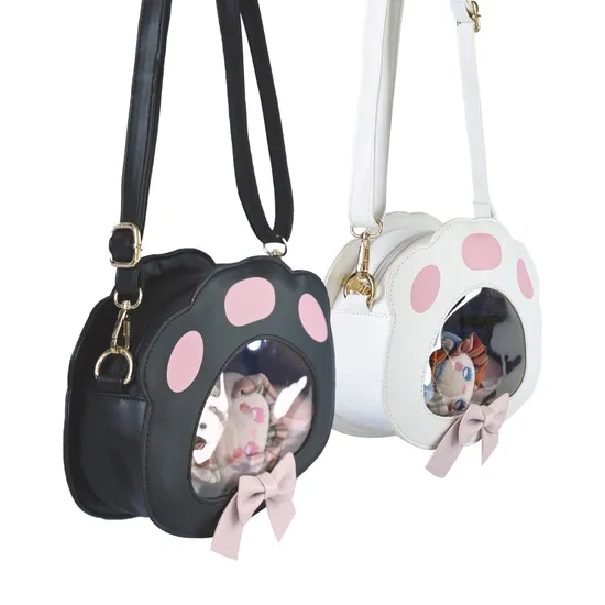 Neues Design PU-Leder Mädchen Cross Body süße Cat Paw Ita Tasche